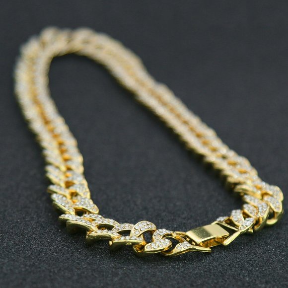 14k Gold Gang 20" Cuban Chain + Pendant - Picture 6 of 6